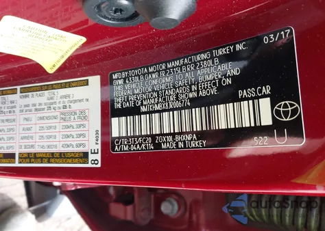 2018 Toyota C-Hr Xle z USA, uszkodzony, nr VIN NMTKHMBX8JR006774